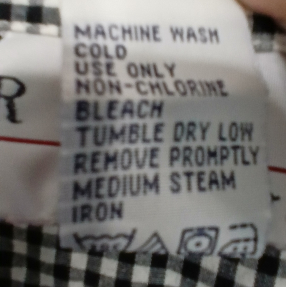 Real Comfort Black & White Gingham Button Down Shirt Woman's XL Office Casual - Picture 5 of 5